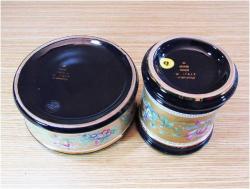 ViNTaGe İTALYAN FLORENTİNE KoBaLT PoRSeLeN BÜYÜK KÜLLÜK ve MUMLUK..