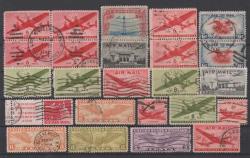 Amerika ABD Air Mail Uçak Postası Erken Dönem Tematik Pullar