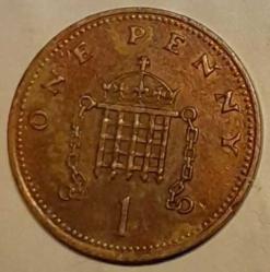 1 Penny - 1990  Elizabeth II -  United Kingdom / Birleşik Krallık