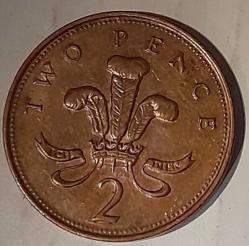 2 Pence  2001  United Kingdom /Birleşik Kırallık  Elizabeth II 4th portrait; magnetic