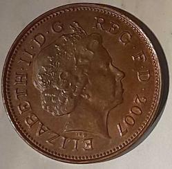 2 Pence  2007 United Kingdom /Birleşik Kırallık  Elizabeth II 4th portrait; magnetic