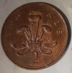 2 Pence 1994 United Kingdom /Birleşik Kırallık Elizabeth II (3rd portrait; magnetic)
