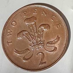 2 Pence 1992 United Kingdom /Birleşik Kırallık Elizabeth II (3rd portrait; magnetic)
