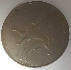 10 New Pence 1974 United Kingdom /Birleşik Kırallık - Elizabeth II (2nd portrait)