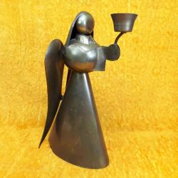 Antika - RETRO AVRUPA EL YAPIMI MELEK FORMLU PİRİNÇ ŞAMDAN - kitantik - kitaLog