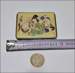 Antika 1950 ler 970 Gümüş ve İvory kemik Malzemeden Sigara Tablası Kutu Japonya Çok Nadir