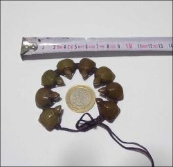 Vintage Yeşim Taşlı 8 Kaplumbağa  Şans Bilekliği