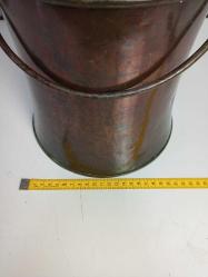 Antika Avrupa Kapaklı Bakır Kova Tencere