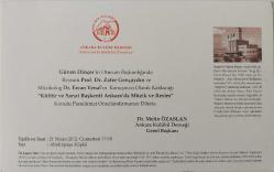 2012 CUMHURİYET İLK DÖNEMİ ANKARA ULUSTA ETNOĞRAFYA MÜZESİ TÜRK OCAĞI VE HALKEVİ SENBOLLÜ DAVETİYE KOLEKSİYONLUK NADİRDİR