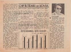 Ecevit Hükümeti Dönemi ve Konya, CHP'nin Konya'da Gerçekleştirdiği Projeler Broşürü [Cumhuriyet Halk Partisi Tarihi]