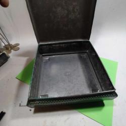 ÇY6-----BATI ALMANYA ÜRETİMİ BALIKÇI KÖYÜ RESİMLİ ESKİ TENEKE KUTU