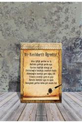 Antika - AHŞAP POSTER KIZILDERİLİ ATASÖZLERİ / ÖĞÜTLERİ 20X30CM - kitantik - kitaLog