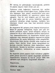 Hüseyin BİLİŞİK - Ümit YAŞAR Sanat Galerisi / Davetiye