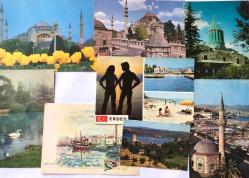 27 adet yerli kartpostal