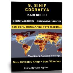 9. Sınıf Enine Boyuna Coğrafya Soru Cevap Seti (6 Modüler Kitap)