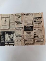 GAZETE GAZİNO REKLAMI SAYFASI - Ayten Alpman - Adnan Şenses - Tanju Okan - Ayhan Adan - Gülay Tema - Öztürk Serengil - Fiks Menü - Turizm Efes - İzmir Halı - Konak Maksim - Bayram