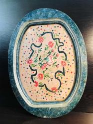 Oyma El yapımı Ağaç Tepsi