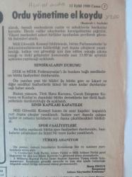 12 Eylül 1980 Ordu Yönetime El Koydu - İlk Bildiriler- Atatürk'ün Dev Posteri - Kenan Evren - Alparslan Türkeş Aranıyor
