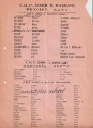 CHP İzmir İl Başkanı Bengisu Kaya, İzmir İl Yönetim Kurulu ve İzmir Kurultay Delegeleri Aday Listesi  [Cumhuriyet Halk Partisi Tarihi]