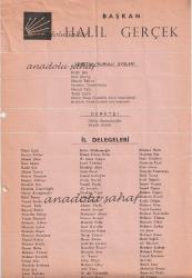 CHP İzmir İl Yönetim Kurulu ve İl Delegeleri Aday Listesi / Başkan Halil Gerçek  [Cumhuriyet Halk Partisi Tarihi]