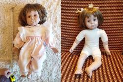 1991 MARCİ COHEN VİENNA ROYAL COLLECTİON DAMGALI PORSELEN GÖRÜNÜMLÜ VİNTAGE VİNİL (ET) BEBEK 42 CM