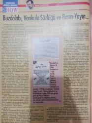 Hürriyet Show Dergisi- 21 Mayıs 1995- Wilhelm Conrad- Murat Bardakçı- Belgin Akaltan- Diane Torr- Johny Grant- Tuğrul Şavkay- X Işınları 100 Yaşında- Yeni Yöntemler