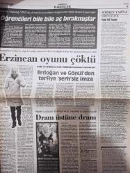 Cumhuriyet Gazetesi - 31 Aralık 2010 - Erzincan oyunu çöktü - İlhan Cihaner - Osman Şanal - Turgut Özal - Necip Torumtay - Ulvi Cemal Erkin - Necil Kazım Akses - Ahmed Adnan Saygun - Hasan Ferid Alnar -