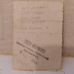 KRT98---STÜDYO FOTOĞRAFI ---1944 GENÇ HANIMLAR FOTO MARMARA ÇARŞIKAPI