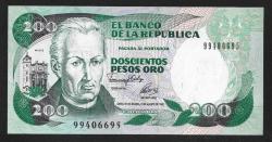 ** KOLOMBİYA ( 200 * PESOS  ORO ) 1992 - ÇİL