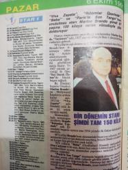 Milliyet Televizyon Dergisi- 4-10 Ekim 1991- Dıre Straits- Tanju Çolak- Marlon Brando- Müjde Ar- Farrah Fawcett- Nilüfer Açıkalın- Levent Kırca- Oya Başar-