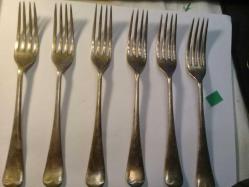 SHEFFIELD EYEWITNESS B- EP 6LI GÜMÜŞ KAPLAMA ÇATAL SETİ  17,5CM 46 GRAM