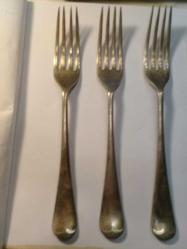 SHEFFIELD EYEWITNESS B- EP 6LI GÜMÜŞ KAPLAMA ÇATAL SETİ  17,5CM 46 GRAM