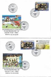 2008 CHELSEA-FENERBAHÇE ŞAMPİYONLAR LİGİ ÇEYREK FİNAL MAÇI ÖZEL DAMGALI 6 ADET ZARF.