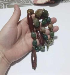 Vintage El Yapımı  Değişik renklerde Akik taşlı Kolye