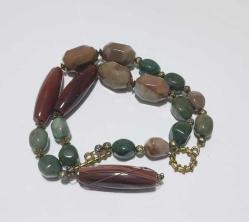 Vintage El Yapımı  Değişik renklerde Akik taşlı Kolye