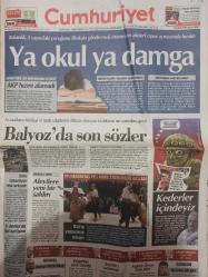 Cumhuriyet Gazetesi - 17 Ağustos 2012 - Özgen Acar - Zafer Toksöz - Tunç Taşman - Ahmet Toksöz - Uğur Kömeçoğlu - Hikmet Altınkaynak -