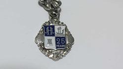 Vintage 10 Ayar Altın 925 Gümüş ve Pırlanta Charm Bilekliği  0090