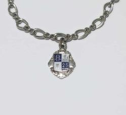 Vintage 10 Ayar Altın 925 Gümüş ve Pırlanta Charm Bilekliği  0090