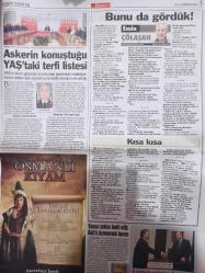 Sözcü Gazetesi - 3 Ağustos 2012 - Ömür Gedik - Eda Taşpınar - Bekir Ünlüataer - Nilgün Belgün - Cem Yılmaz - Hadise - Murat Muratoğlu -