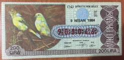 Efemera - MİLLİ PİYANGO.9.NİSAN.1984.KUŞLAR.KANARYA (K)ÇEYREK - kitantik - kitaLog