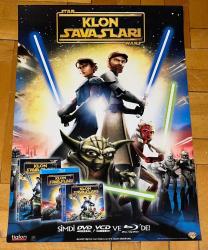 STAR WARS THE CLONE WARS - KLON SAVAŞLARI * 2008 ANİMASYON * FİLM DVD VCD TANITIM AFİŞİ / POSTER * 34 x 48 CM