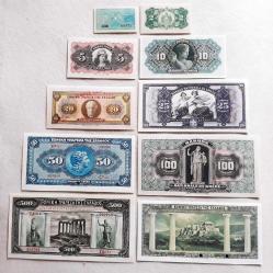 Yunanistan ilk dönem kağıt para seti-1 (1885-1923) 10 Adet