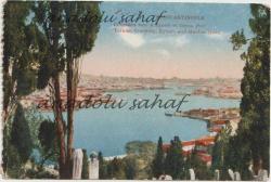 Constantinople Cimetiere turc a Eyoub et Corne d'or / İstanbul Eyüp Mezarlığı ve Haliç