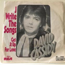 David Cassidy / I Write The Songs - Get It Up For Love / Turkey 1975 / 45rpm / *Soft rock*