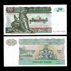 MYAMMAR (1994) - 20, 50, 100 Kyat (3'lü SET - ÇİL 10/10)
