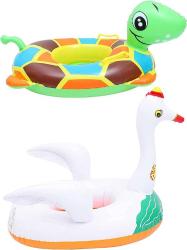 Antika - BESPORTBLE 2pcs Baby Swimming Float Cartoon Swan Tortoise Shaped Inflatable Pool Float Ring Baby Swim Ring Swimming Pool for Kids Water Play Toys Birthday Gifts - kitantik - kitaLog