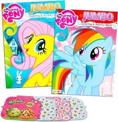 Antika - M L P My Little Pony Coloring Book Bundle with Stickers (2 Jumbo Books Featuring Rainbow Dash, Fluttershy, Pinkie Pie and More) - kitantik - kitaLog