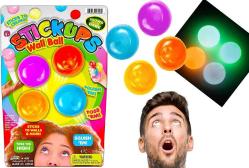 Antika - Stick Up Wall and Ceiling Balls Glow in the Dark Sticky Balls (1 Pack of 4 Balls) Fidget Toys Stress Ball, Squishy Ball for Kids and Adults Party Favor Stuffer Glow Party Pack 409-1s - kitantik - kitaLog