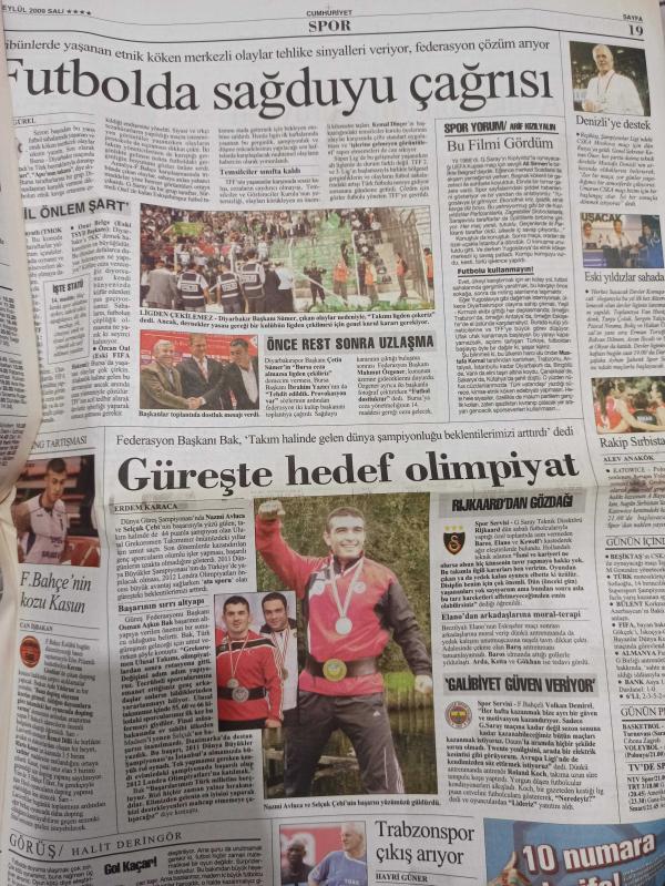 Cumhuriyet Gazetesi 29 Eylül 2009 Emre Kongar Ahmet Zeki Üçok  