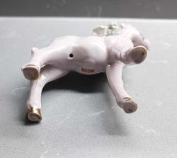 Antika 1940 lar  Pembe Çiçekli Zürafa Biblo